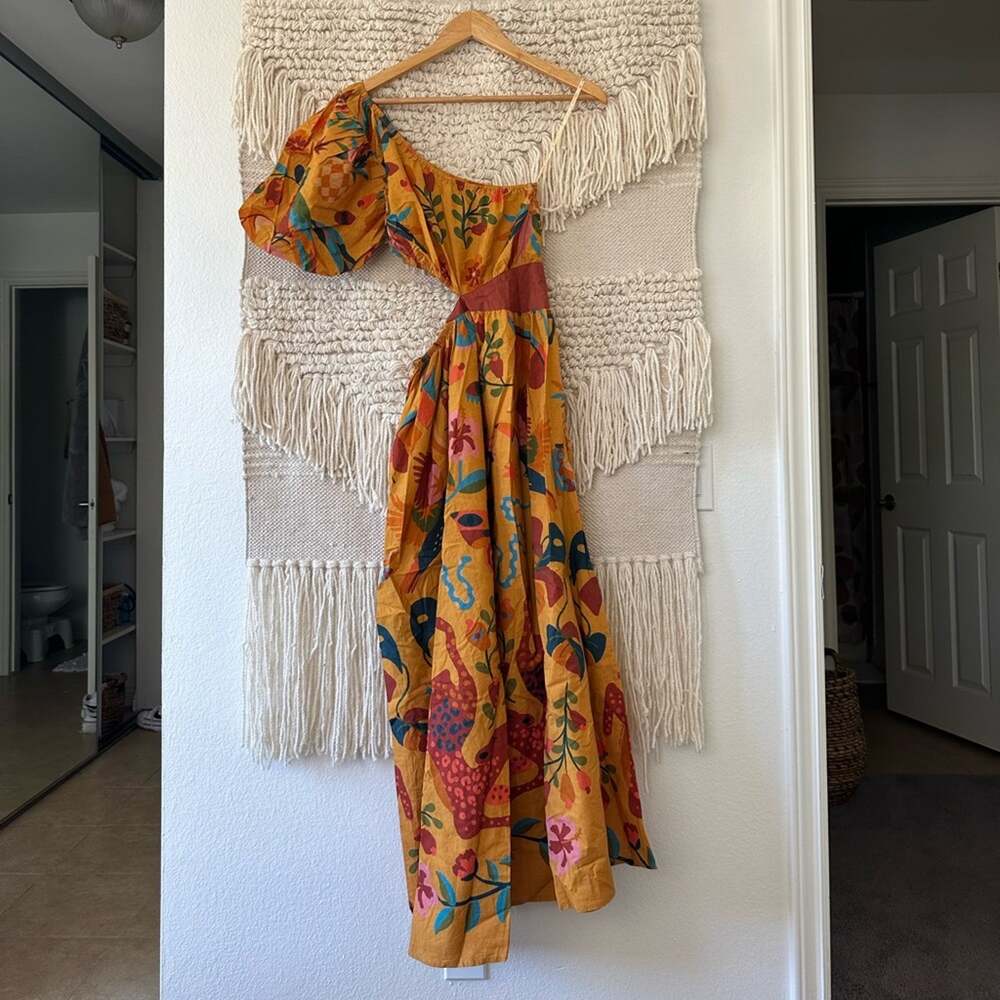 Farm Rio One Shoulder Cut Out Dress - Picture 1 of 7